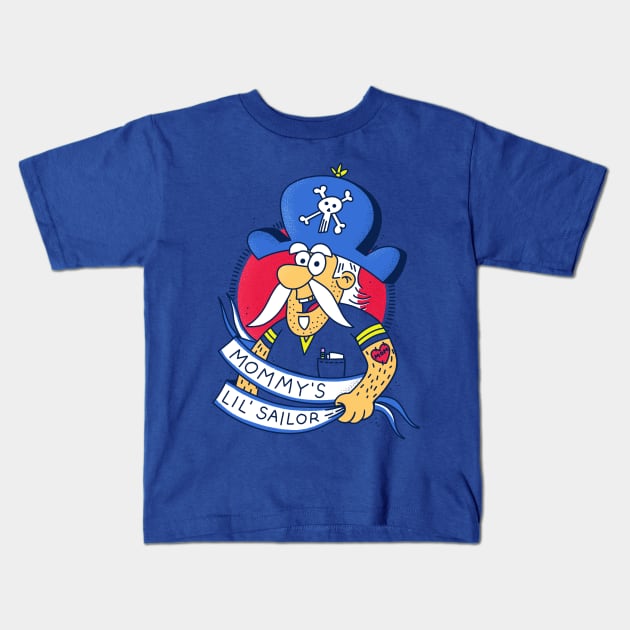 Mommy's Lil' Sailor Kids T-Shirt by DoodleToots